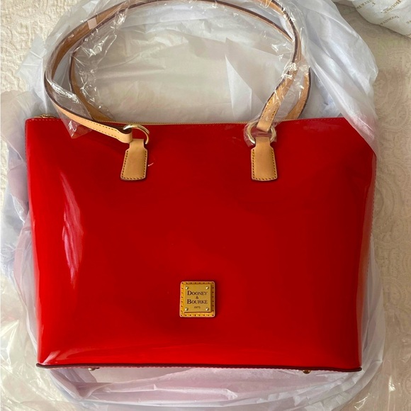 Dooney Bourke Red patent leather handbag